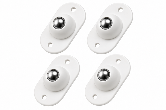 Self Adhesive Mini Swivel Caster Wheels (4 PCS) – 360° Rotating Universal Roller Wheels for Storage Boxes, Furniture, Dustbins & Plant Pots