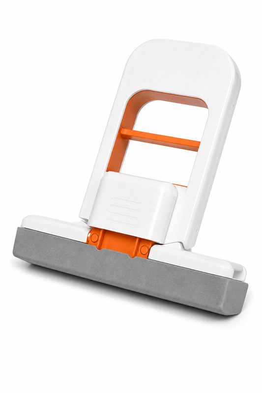 Mini Foldable Self-Squeeze Sponge Mop – One-Handed Portable Cleaning Tool for Kitchen, Bathroom, Glass & Countertops