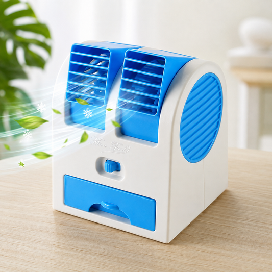Portable 3-in-1 Mini Air Cooler | Personal Air Conditioner, Humidifier & Air Purifier | USB Powered Desktop Cooling Fan