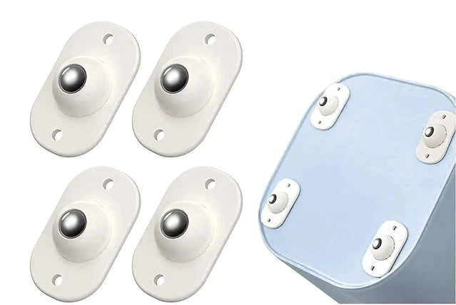 Self Adhesive Mini Swivel Caster Wheels (4 PCS) – 360° Rotating Universal Roller Wheels for Storage Boxes, Furniture, Dustbins & Plant Pots
