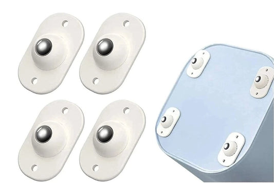 Self Adhesive Mini Swivel Caster Wheels (4 PCS) – 360° Rotating Universal Roller Wheels for Storage Boxes, Furniture, Dustbins & Plant Pots